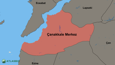 Çanakkale Merkez ve Komşu İlçeler Haritası Thumbnail