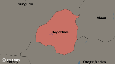 Boğazkale ve Komşu İlçeler Haritası Thumbnail