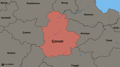 Çorum ve Komşu İller Haritası Thumbnail