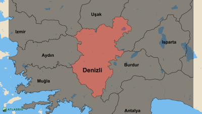 Denizli ve Komşu İller Haritası Thumbnail