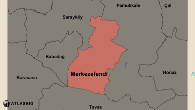 Merkezefendi ve Komşu İlçeler Haritası Thumbnail