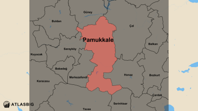 Pamukkale ve Komşu İlçeler Haritası Thumbnail