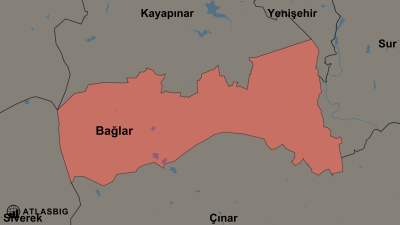 Bağlar ve Komşu İlçeler Haritası Thumbnail