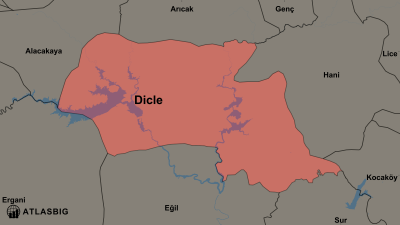 Dicle ve Komşu İlçeler Haritası Thumbnail