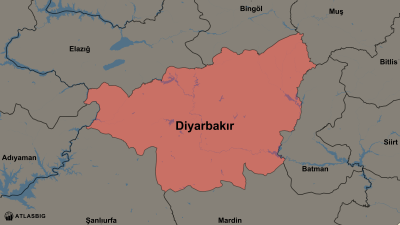 Diyarbakır ve Komşu İller Haritası Thumbnail