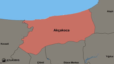 Akçakoca ve Komşu İlçeler Haritası Thumbnail