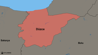 Düzce ve Komşu İller Haritası Thumbnail