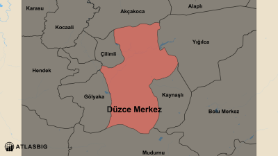 Düzce Merkez ve Komşu İlçeler Haritası Thumbnail