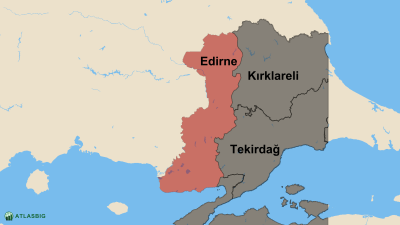 Edirne ve Komşu İller Haritası Thumbnail
