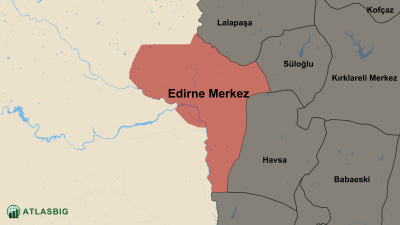 Edirne Merkez ve Komşu İlçeler Haritası Thumbnail