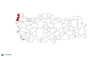 Türkiye haritasında Edirne Thumbnail