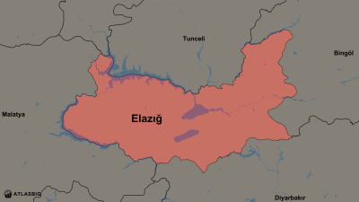 Elâzığ ve Komşu İller Haritası Thumbnail