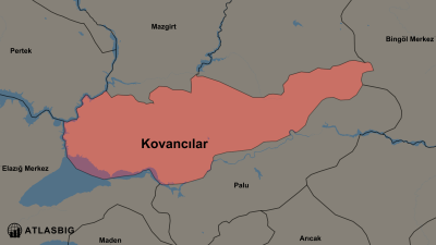 Kovancılar ve Komşu İlçeler Haritası Thumbnail