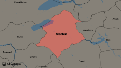 Maden ve Komşu İlçeler Haritası Thumbnail