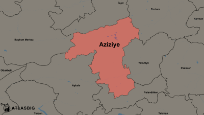 Aziziye ve Komşu İlçeler Haritası Thumbnail