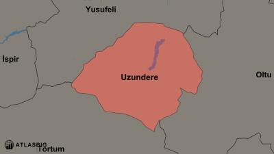 Uzundere ve Komşu İlçeler Haritası Thumbnail