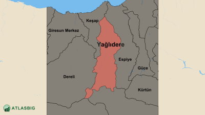 Yağlıdere ve Komşu İlçeler Haritası Thumbnail