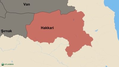 Hakkari ve Komşu İller Haritası Thumbnail