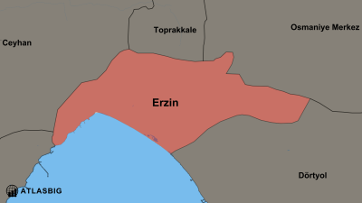 Erzin ve Komşu İlçeler Haritası Thumbnail