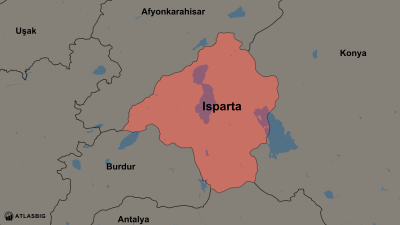 Isparta ve Komşu İller Haritası Thumbnail