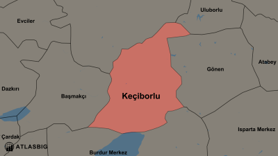 Keçiborlu ve Komşu İlçeler Haritası Thumbnail