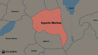 Isparta Merkez ve Komşu İlçeler Haritası Thumbnail