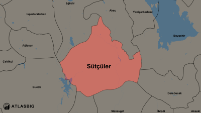 Sütçüler ve Komşu İlçeler Haritası Thumbnail