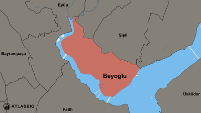 Beyoğlu ve Komşu İlçeler Haritası Thumbnail