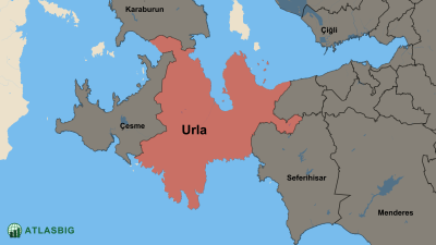 Urla ve Komşu İlçeler Haritası Thumbnail