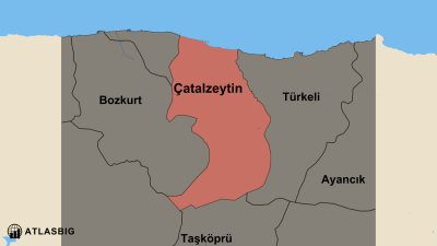 Çatalzeytin ve Komşu İlçeler Haritası Thumbnail
