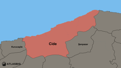 Cide ve Komşu İlçeler Haritası Thumbnail
