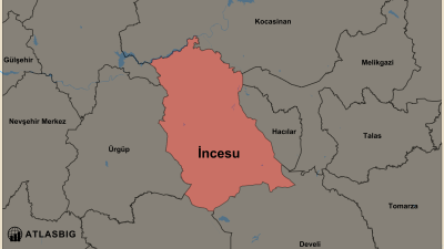 İncesu ve Komşu İlçeler Haritası Thumbnail