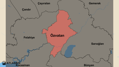 Özvatan ve Komşu İlçeler Haritası Thumbnail