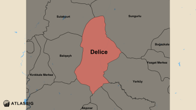 Delice ve Komşu İlçeler Haritası Thumbnail