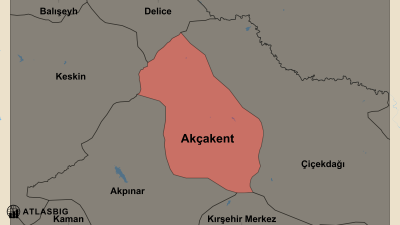 Akçakent ve Komşu İlçeler Haritası Thumbnail
