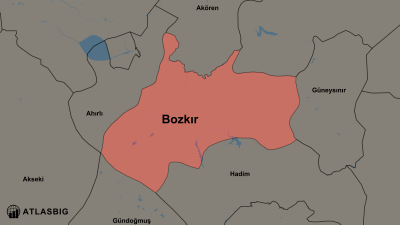 Bozkır ve Komşu İlçeler Haritası Thumbnail