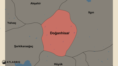 Doğanhisar ve Komşu İlçeler Haritası Thumbnail