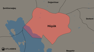 Hüyük ve Komşu İlçeler Haritası Thumbnail
