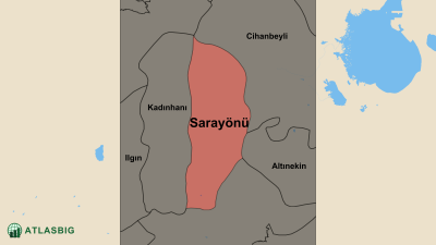 Sarayönü ve Komşu İlçeler Haritası Thumbnail