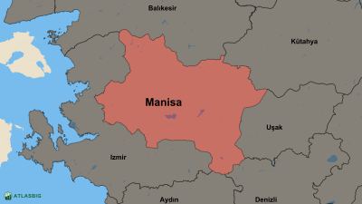 Manisa ve Komşu İller Haritası Thumbnail