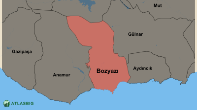 Bozyazı ve Komşu İlçeler Haritası Thumbnail