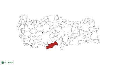 Türkiye haritasında Mersin Thumbnail