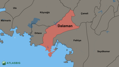 Dalaman ve Komşu İlçeler Haritası Thumbnail