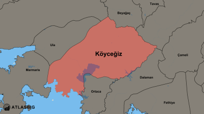 Köyceğiz ve Komşu İlçeler Haritası Thumbnail