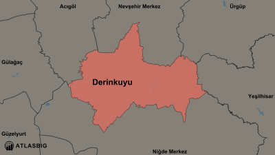 Derinkuyu ve Komşu İlçeler Haritası Thumbnail