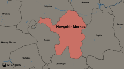 Nevşehir Merkez ve Komşu İlçeler Haritası Thumbnail