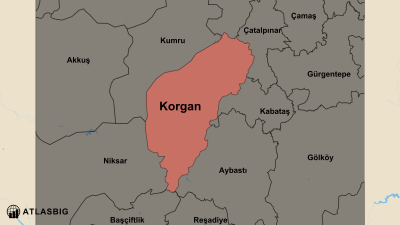 Korgan ve Komşu İlçeler Haritası Thumbnail