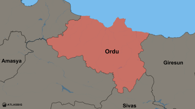 Ordu ve Komşu İller Haritası Thumbnail