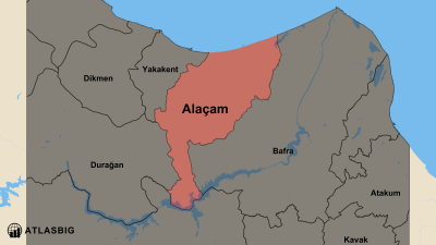 Alaçam ve Komşu İlçeler Haritası Thumbnail