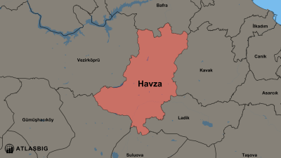 Havza ve Komşu İlçeler Haritası Thumbnail